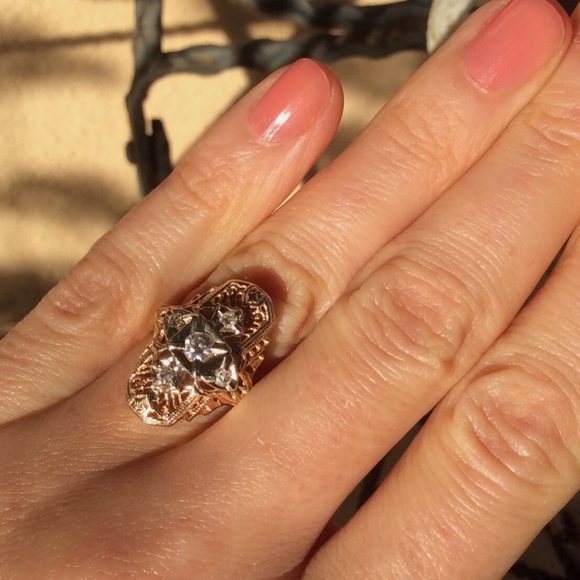 New diamond 14k solid gold ring size 6 Sundance Charm - Picture 2 of 12